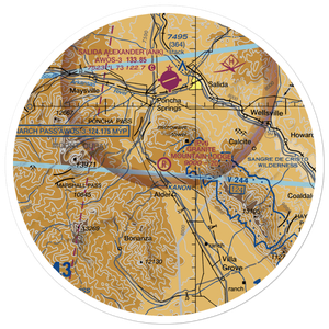 Granite Mountain Lodge Airport (CO11) VFR Sectional Sticker (30 mile)