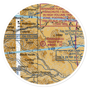 Athanasiou Valley Airport (CO07) VFR Sectional Sticker (20 mile)