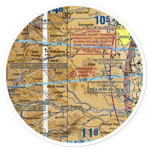 Athanasiou Valley Airport (CO07) VFR Sectional Sticker (30 mile)