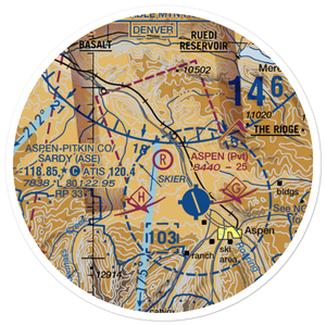 Aspen Gliderport (CO03) VFR Sectional Sticker (20 mile)