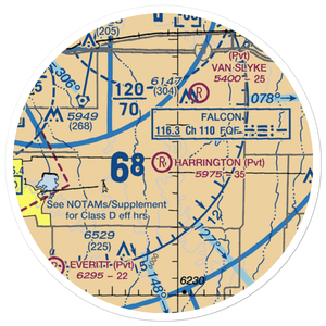 Harrington Ranch Airport (CO02) VFR Sectional Sticker (20 mile)