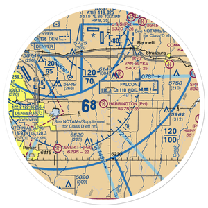 Harrington Ranch Airport (CO02) VFR Sectional Sticker (30 mile)