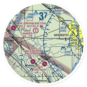 Flying Bull Airport (CN44) VFR Sectional Sticker (20 mile)