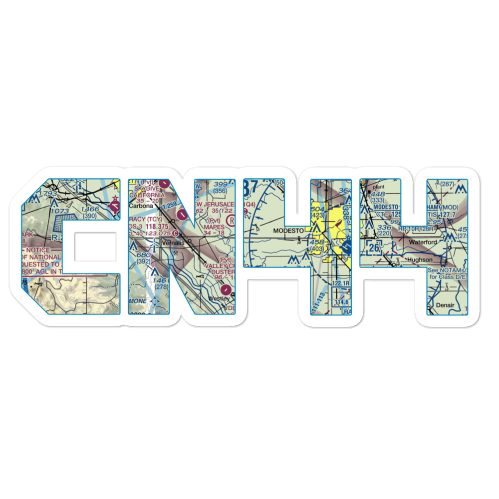 Flying Bull Airport (CN44) VFR Sectional Sticker 
