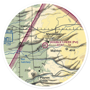 Double Creek Ranch Airport (CN42) VFR Sectional Sticker (20 mile)