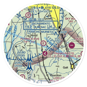 Flying B Ranch Airport (CN38) VFR Sectional Sticker (20 mile)