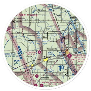 Vineyard Oaks Farm Airport (CN15) VFR Sectional Sticker (30 mile)