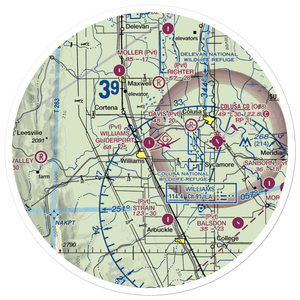 Williams Gliderport (CN12) VFR Sectional Sticker (30 mile)