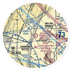 Skyotee Ranch Airport (CL74) VFR Sectional Sticker (20 mile)