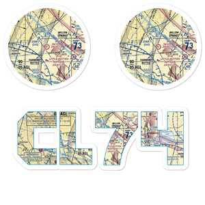 Skyotee Ranch Airport (CL74) VFR Sectional Sticker Pack