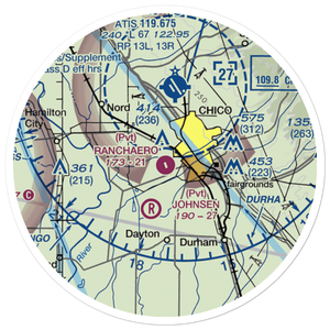Ranchaero Airport (CL56) VFR Sectional Sticker (20 mile)