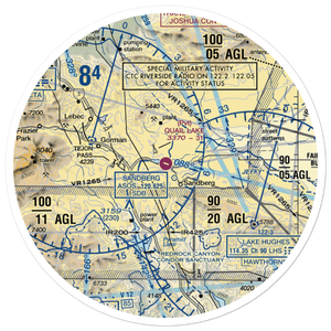 Quail Lake Sky Park Airport (CL46) VFR Sectional Sticker (30 mile)