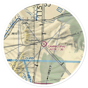 Camino Airstrip (CL29) VFR Sectional Sticker (20 mile)