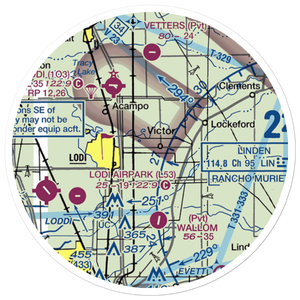 Ferdun Ranch Airport (CL11) VFR Sectional Sticker (20 mile)