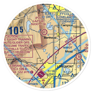 Pond's Field (CD39) VFR Sectional Sticker (20 mile)