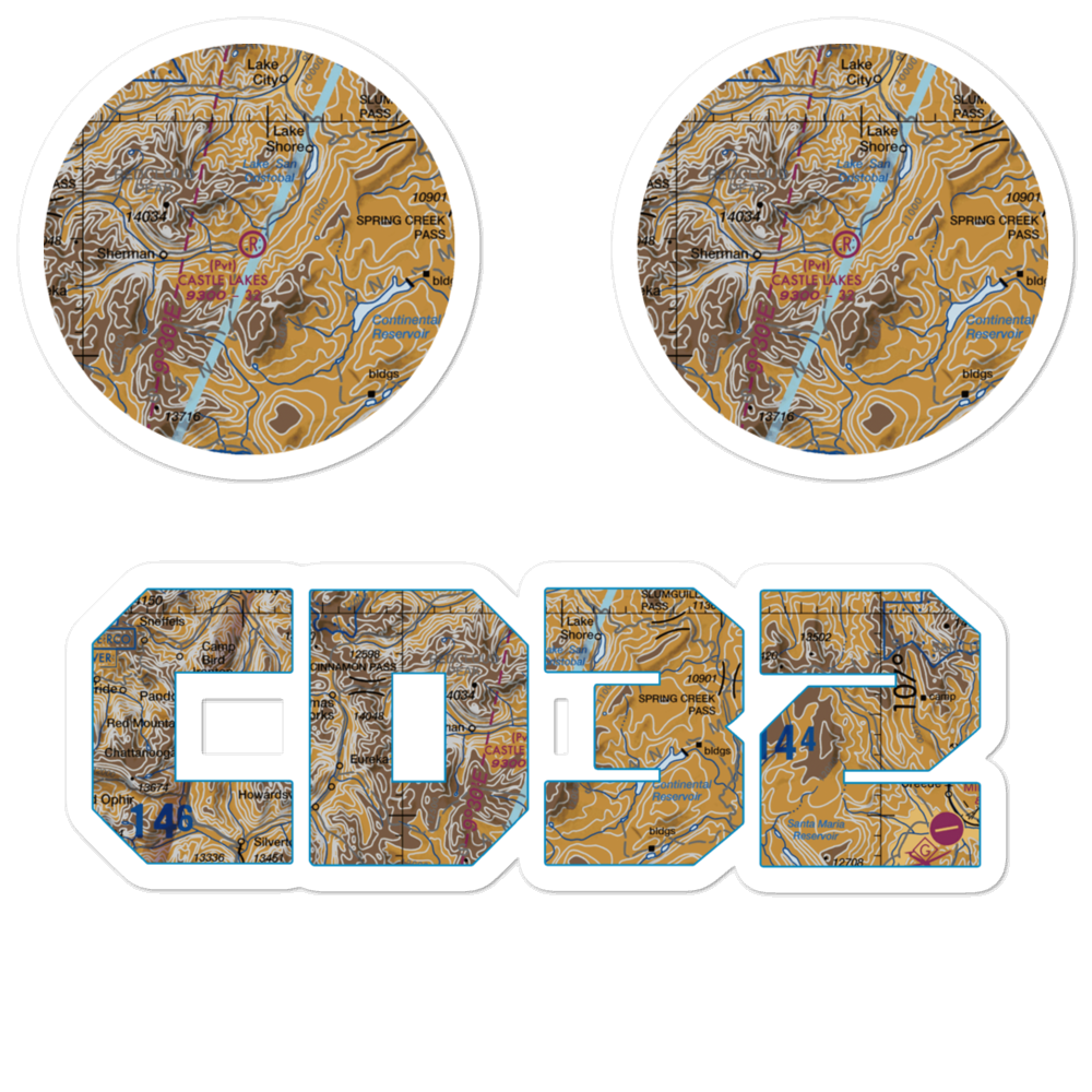 Castle Lakes Airport (CD32) VFR Sectional Sticker Pack 