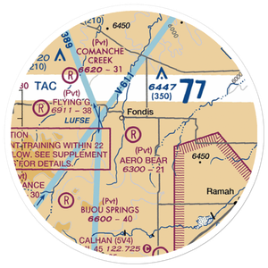 Aero Bear Field (CD23) VFR Sectional Sticker (20 mile)