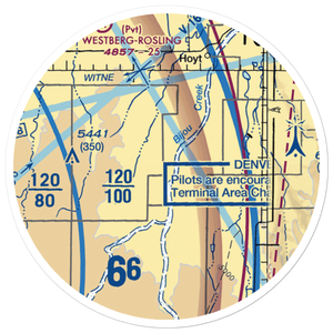 Bijou Basin Airport (CD17) VFR Sectional Sticker (20 mile)