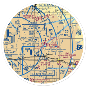 J & S Airport (CD14) VFR Sectional Sticker (30 mile)