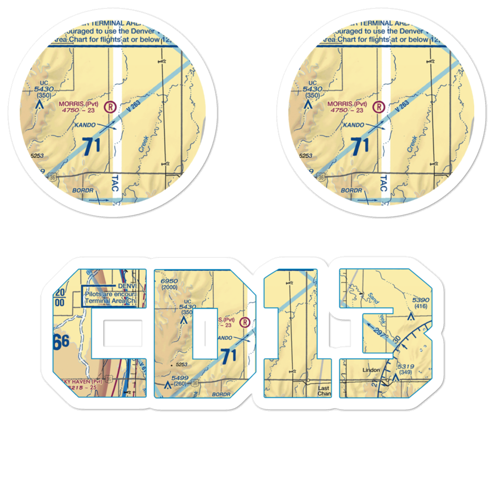 Morris Airport (CD13) VFR Sectional Sticker Pack 