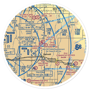 Yoder Airstrip (CD09) VFR Sectional Sticker (30 mile)