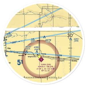 Jackson Airfield (CD05) VFR Sectional Sticker (30 mile)