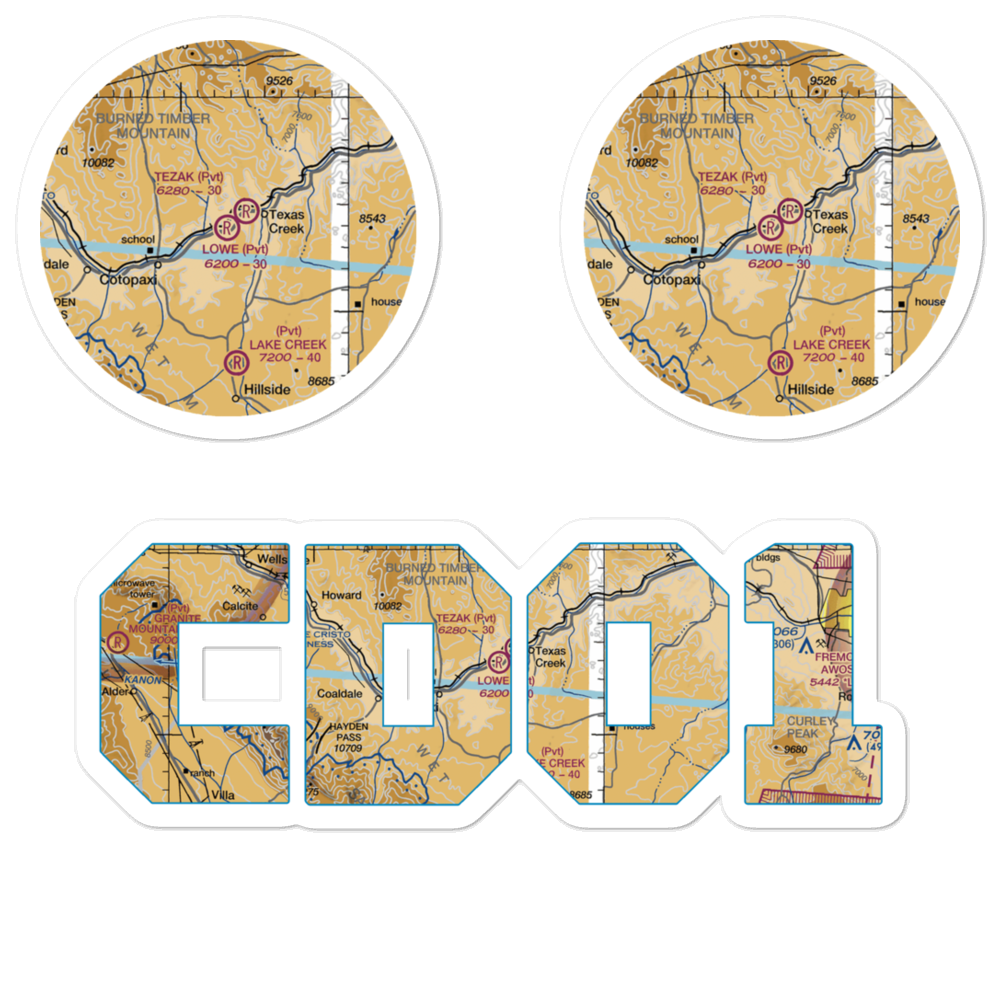 Lowe Airstrip (CD01) VFR Sectional Sticker Pack 