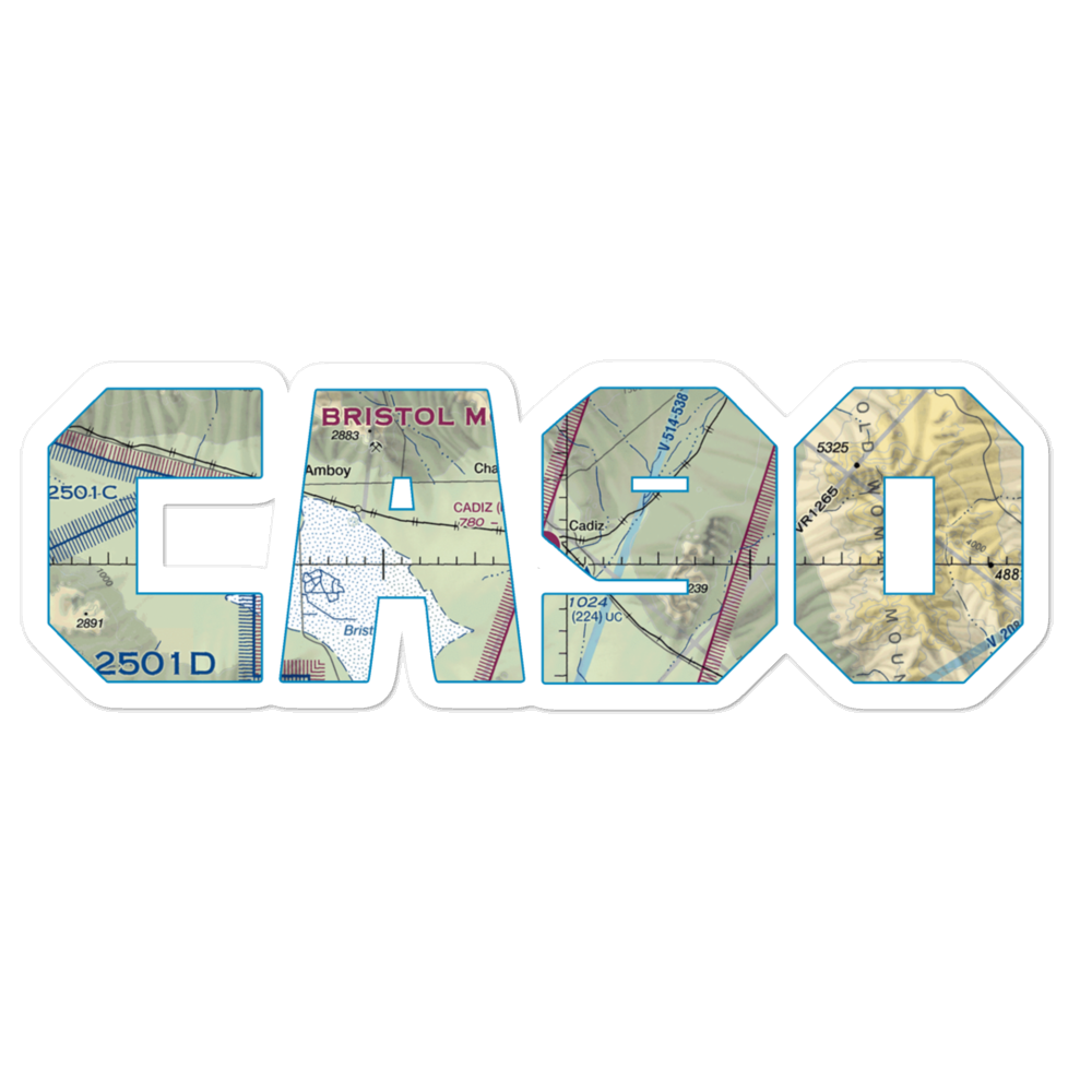 Cadiz Airstrip (CA90) VFR Sectional Sticker 