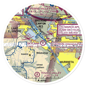 Skylark Field (CA89) VFR Sectional Sticker (20 mile)