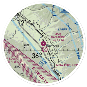 San Ardo Field (CA88) VFR Sectional Sticker (20 mile)