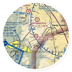 Flying T Ranch Airport (CA76) VFR Sectional Sticker (20 mile)