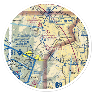 Flying T Ranch Airport (CA76) VFR Sectional Sticker (30 mile)