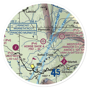 Horse Shoe A Ranch Airport (CA71) VFR Sectional Sticker (20 mile)