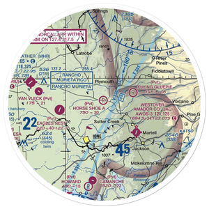 Horse Shoe A Ranch Airport (CA71) VFR Sectional Sticker (30 mile)