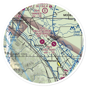 Westley Airport (CA67) VFR Sectional Sticker (20 mile)