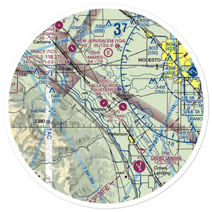 Westley Airport (CA67) VFR Sectional Sticker (30 mile)