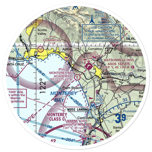 Monterey Bay Academy Airport (CA66) VFR Sectional Sticker (30 mile)