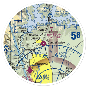 Tews Field (CA53) VFR Sectional Sticker (20 mile)