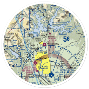 Tews Field (CA53) VFR Sectional Sticker (30 mile)