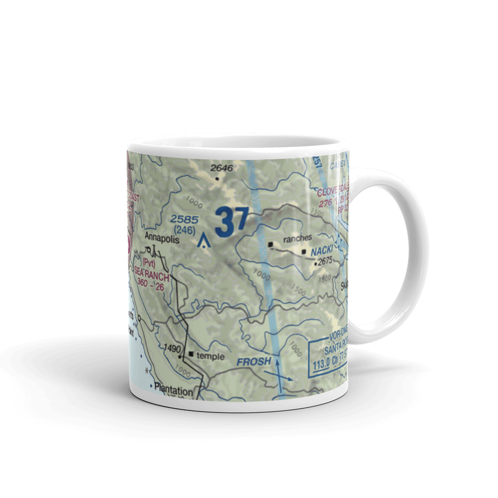 The Sea Ranch Airport (CA51) VFR Sectional  Mug 