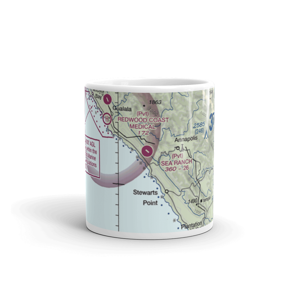 The Sea Ranch Airport (CA51) VFR Sectional  Mug 