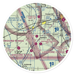 Jones Farms Airport (CA49) VFR Sectional Sticker (30 mile)