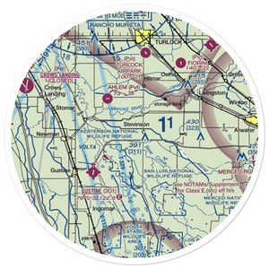 Stevinson Strip (CA45) VFR Sectional Sticker (30 mile)