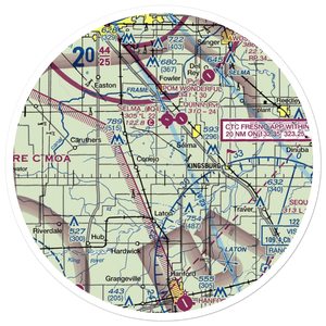 Central Valley Aviation Inc Airport (CA40) VFR Sectional Sticker (30 mile)