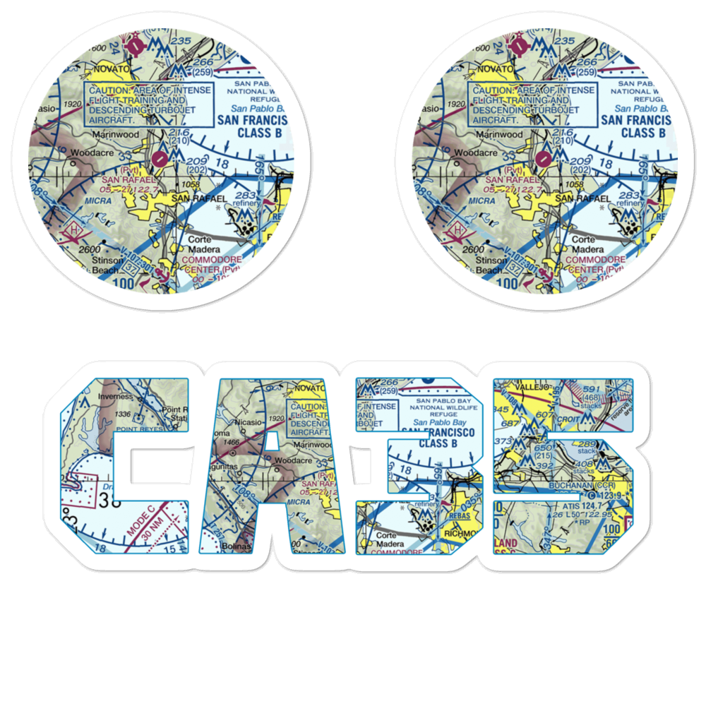 San Rafael Airport (CA35) VFR Sectional Sticker Pack 