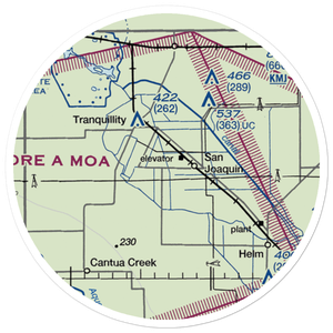 San Joaquin Airport (CA32) VFR Sectional Sticker (20 mile)