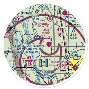 Lauppes Strip (CA22) VFR Sectional Sticker (20 mile)