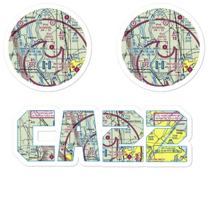 Lauppes Strip (CA22) VFR Sectional Sticker Pack
