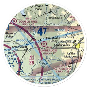 Limberlost Ranch Airport (CA21) VFR Sectional Sticker (20 mile)