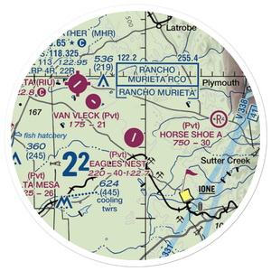 Eagle's Nest Airport (CA20) VFR Sectional Sticker (20 mile)